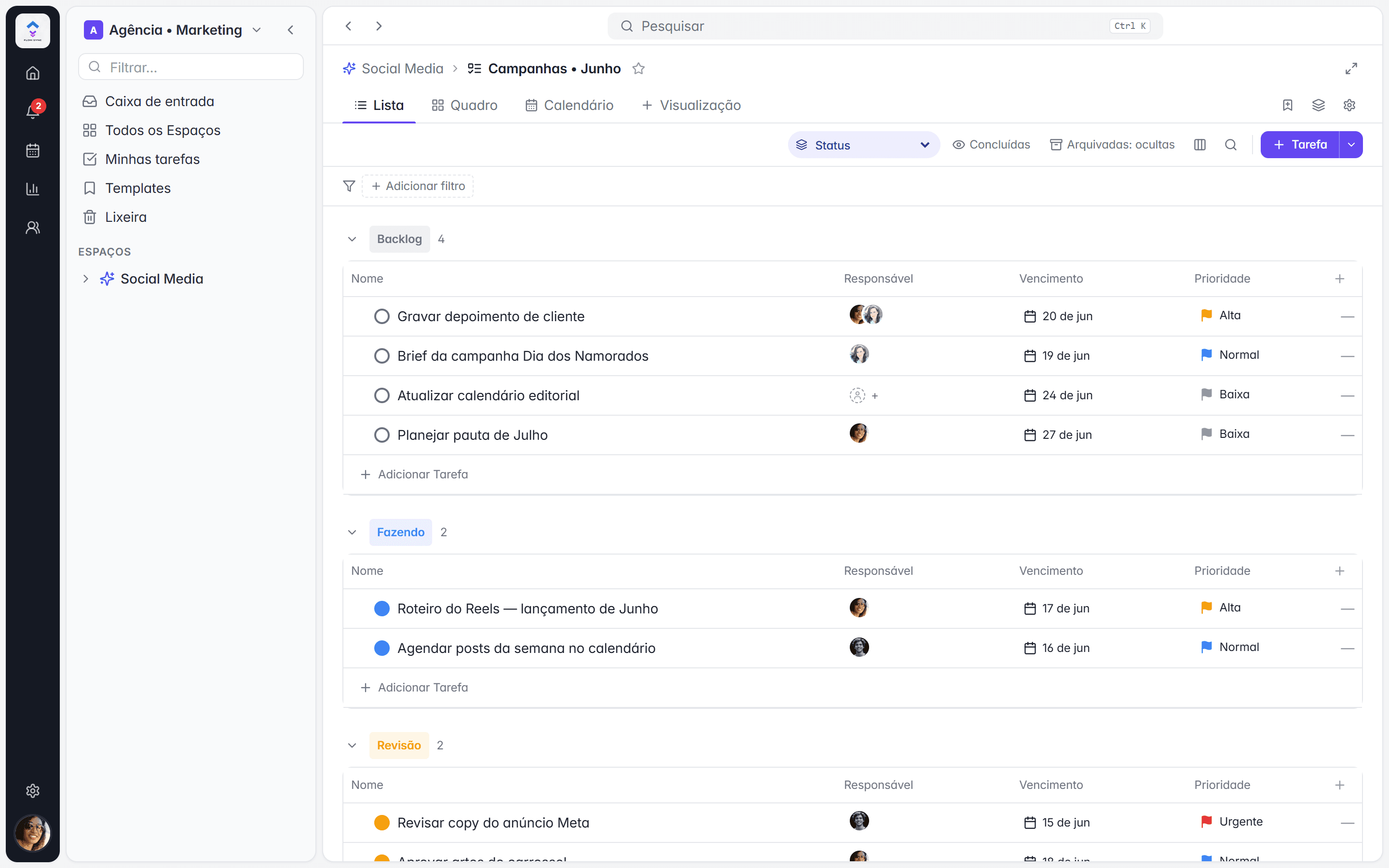 TaskFlow — lista de tarefas